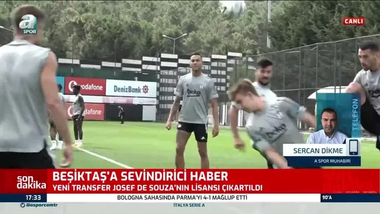 Beşiktaş'ta Brezilyalı Josef de Souza'nın lisansı çıkartıldı