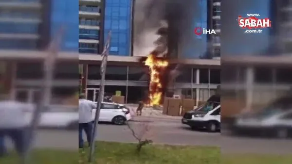 Bursa'da mobilya dükkanı alev alev yandı | Video
