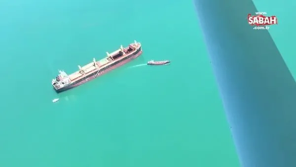 Körfez havadan görüntülendi: Denizi kirleten gemiye 3 milyon TL’lik ceza | Video