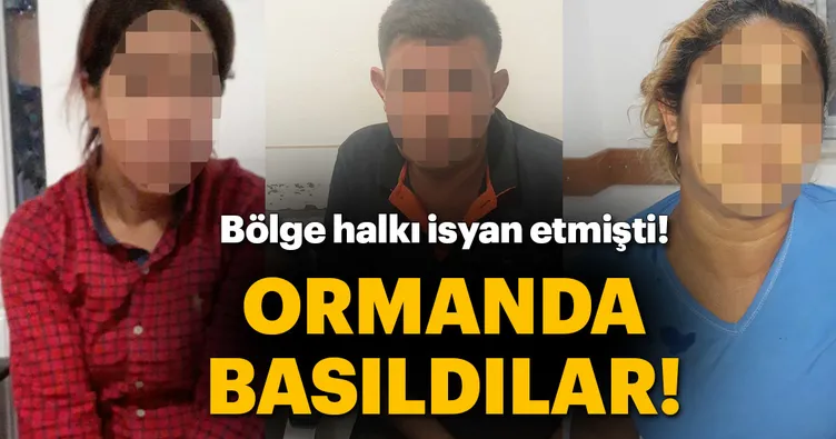Hırsızlar ormanda suçüstü basıldı...