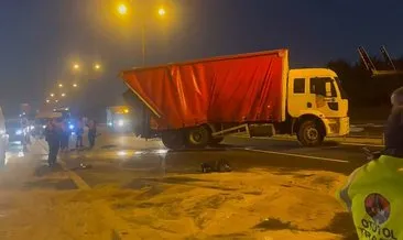 İstanbul- Esenyurt TEM'de, yakıt tankeri kamyona arkadan çarptı: Trafikte yoğunluk oluştu! #edirne