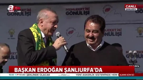 Cumhurbaşkanı Erdoğan, İbrahim Tatlıses ile beraber Şanlıurfalı vatandaşları böyle selamladı!
