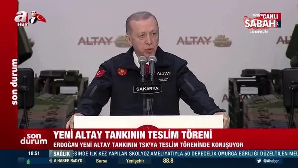 SON DAKİKA | Yeni Altay TSK'ya teslim edildi! Başkan Erdoğan: Üçüncü nesilden de öte bir tank | Video