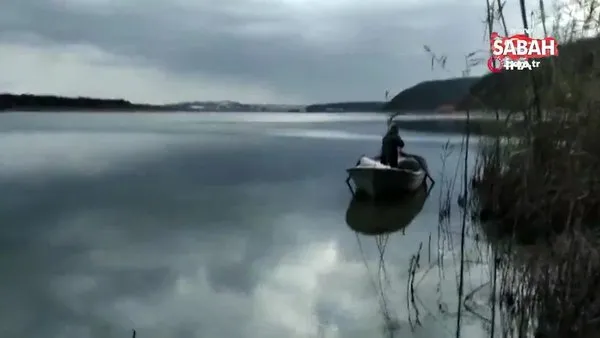 Terkos Gölü'nde yasa dışı avcılık yapan kişi suçüstü yakalandı | Video
