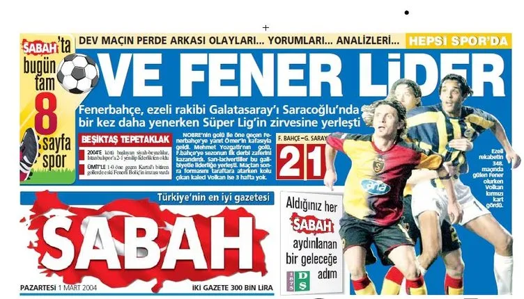 1999’dan bu yana Kadıköy’de zafer manşetleri!