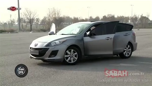 Eski kasa Mazda araba sınırları zorladı! Aracı görenler şaşkınlıklarını gizleyemedi