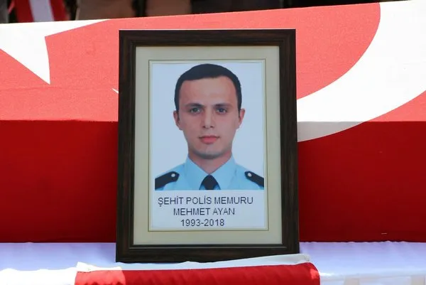 Şehit polis memuru Mehmet Ayan son yolculuğuna uğurlandı
