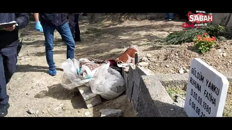 Dün toprağa verdiği eşinin mezarı başında, oğlunun cesedini buldu | Video