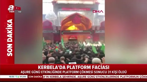 Kerbela'da platform faciası! Aşure günü etkinliğinde platform çökmesi sonucu 31 kişi öldü