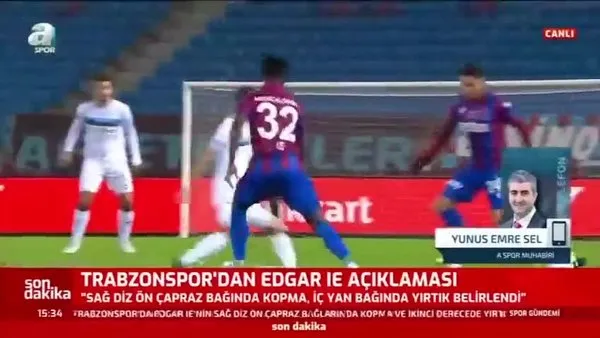 Son dakika! Trabzonspor'da şok! Edgar Ie Sezonu kapattı | Video