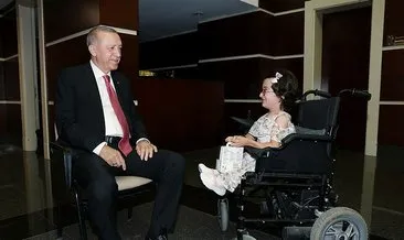 Başkan Erdoğan cam kemik hastası Hira Cinali ve ailesini kabul etti #duzce