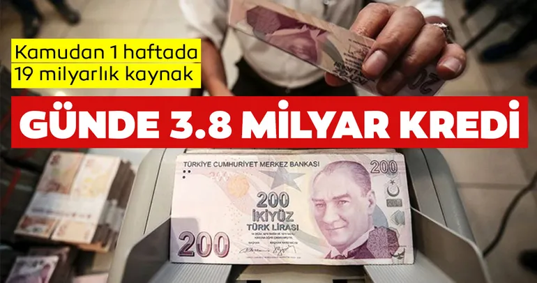 Günde 3.8 milyar kredi