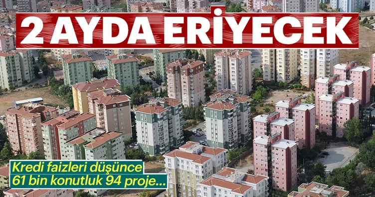 2 ayda 60 bin konut stoku eriyecek