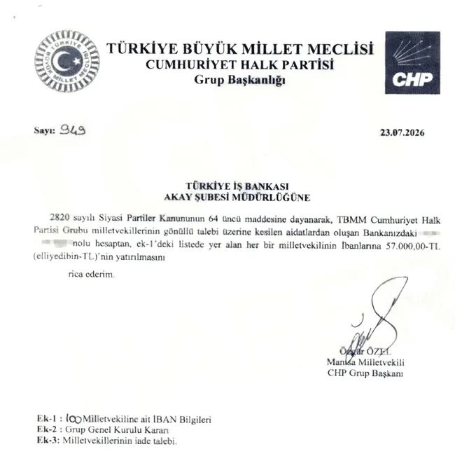 CHP’den Yeni Parti’ye ‘hırsızlık’ suçlaması: 5 milyon 100 bin TL hülle yöntemiyle aktarıldı