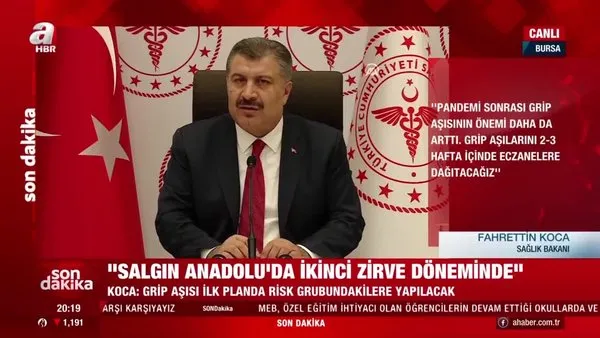 Sağlık Bakanı Fahrettin Koca'dan Bursa'da önemli açıklamalar