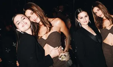 Justin Bieber’ın eski sevgilisi Selena Gomez ile eşi Hailey Bieber’dan yanak yanağa poz! İşte olay karenin perde arkası...