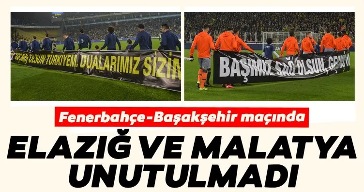 Fenerbahçe - Başakşehir maçında Elazığ ve Malatya unutulmadı