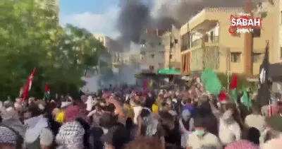 Lübnan polisi, ABD Büyükelçiliği önündeki protestoya müdahale etti