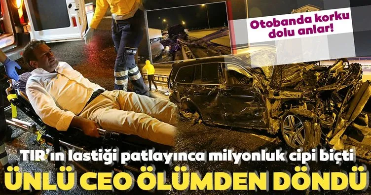SON DAKİKA: Ünlü CEO Aykut Ferah ölümden döndü! Otoyolda korku dolu anlar: Milyonluk cip hurdaya döndü...