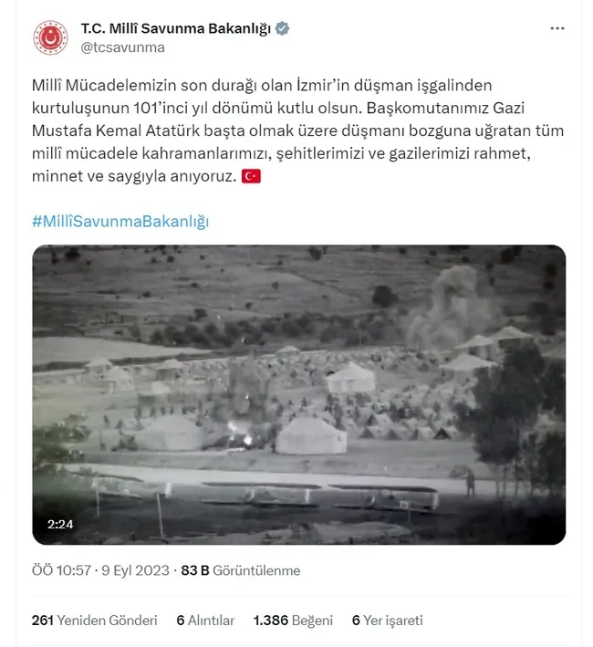 msbden-izmirin-dusman-isgalinden-kurtulusunun-101-yili-paylasimi-1694259637489.jpg MSB'den 101. yılı paylaşımı