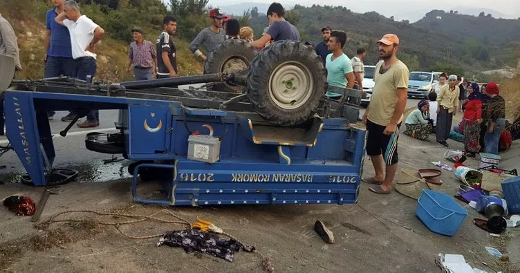 Fındık işçileri taşıyan traktör devrildi: 10 yaralı!