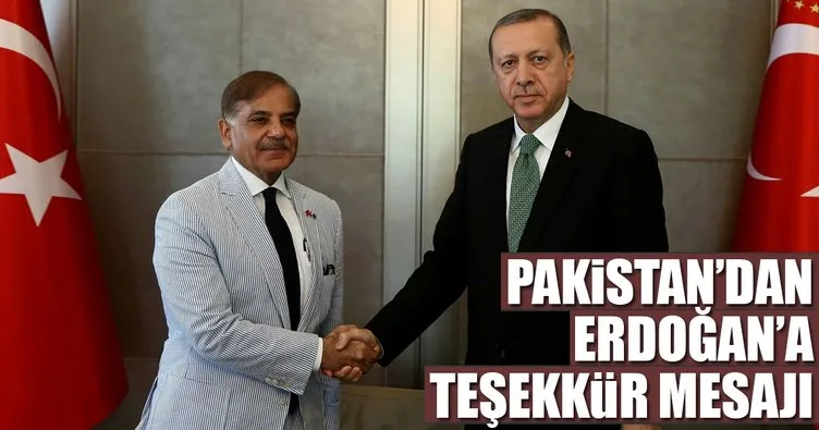 Pakistan’dan Erdoğan’a teşekkür mesajı