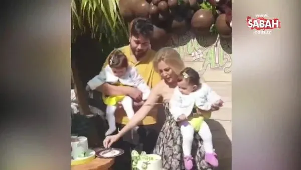 Seray Sever kızları Sofia ve Alya’nın birinci yaşını kutladı! | Video