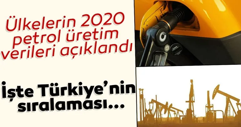 Ülkelerin 2020 petrol üretim rakamları açıklandı! İşte o rakamlar ve Türkiye’nin sırası...