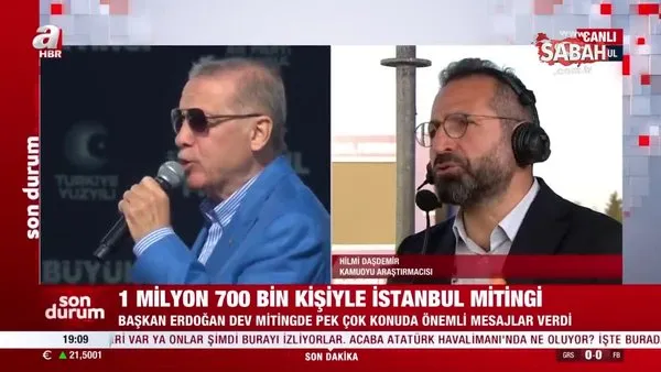 Hilmi Daşdemir'den tarihi miting sonrası çarpıcı analiz: Başkan Erdoğan ilk turda kazanıyor | Video