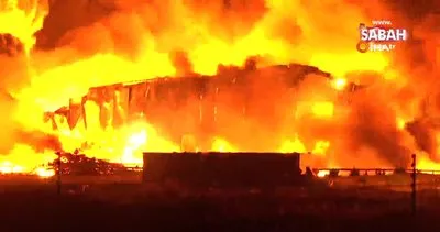 Azerbaycan’da fabrikada korkutan yangın | Video