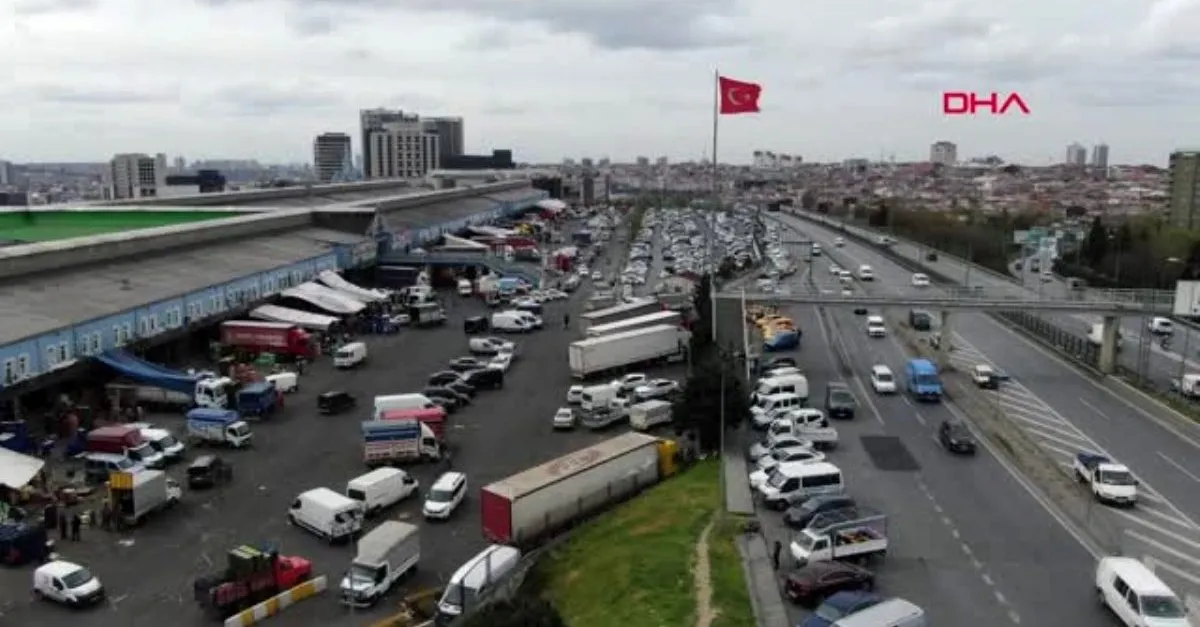 bayrampasa sebze hali havadan goruntulendi son dakika haberler