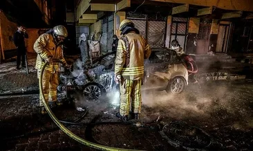 Bahçelievler’de iki otomobil kundaklandı