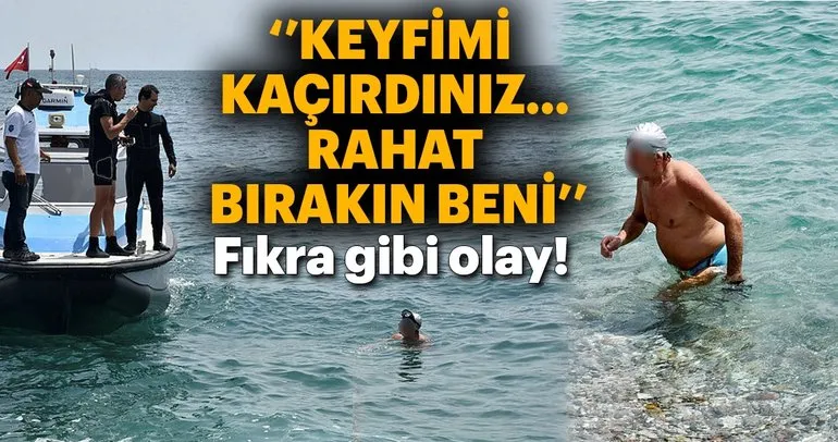 Antalya’da boğulma tehlikesi geçirdiği sanıldı, yardım isteyenlere tepki gösterdi