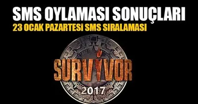 Survivor SMS oylaması sonuçları! - İşte 24 Ocak Salı Survivor SMS oylaması sıralaması!