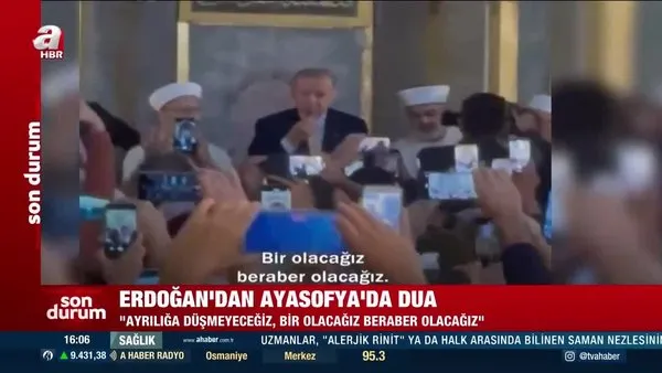 Başkan Erdoğan'dan Ayasofya'da dua | Video