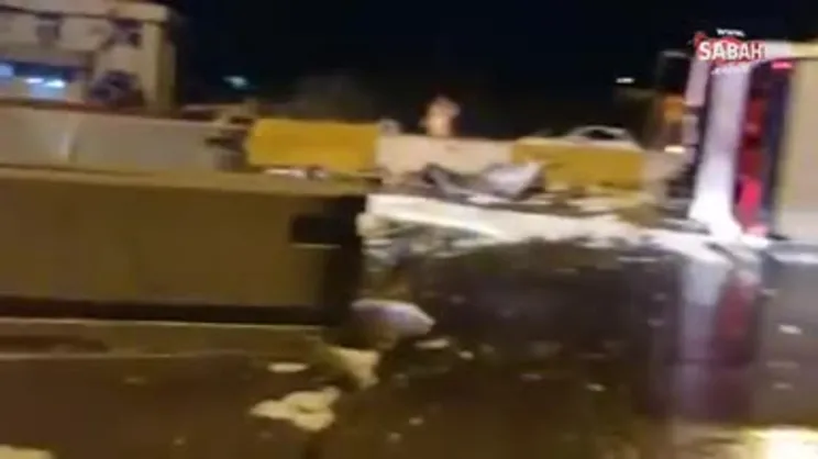 Yolcu otobüsü devrildi: 22 yaralı | Video