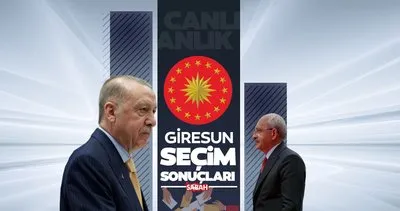 GİRESUN SEÇİM SONUÇLARI 2023 || 2. Tur Cumhurbaşkanlığı Giresun seçim sonuçları ile Kemal Kılıçdaroğlu ve Recep Tayyip Erdoğan oy oranları