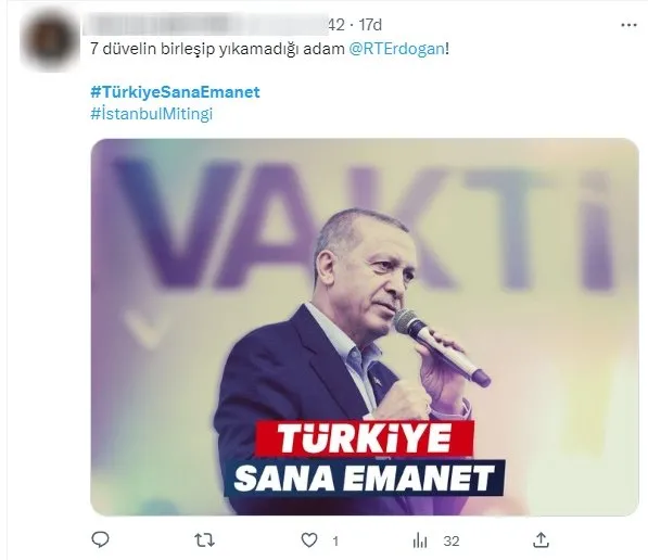 Erdoğan İstanbul Mitingi son dakika | Gidenler Atatürk Havalimanı’nda gidemeyen milyonlar #TürkiyeSanaEmanet etiketinde buluştu!