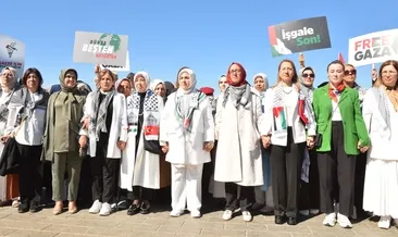 Kadınlardan Gazze için sessiz çığlık