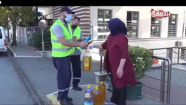 Tuzla Belediyesi'nden anlamlı proje! Atık yağ biriktirene temizlik seti hediye | Video