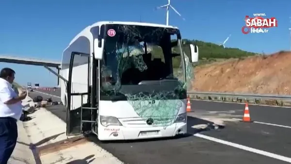 Kontrolden çıkan otobüs yan yattı: 33 yaralı | Video