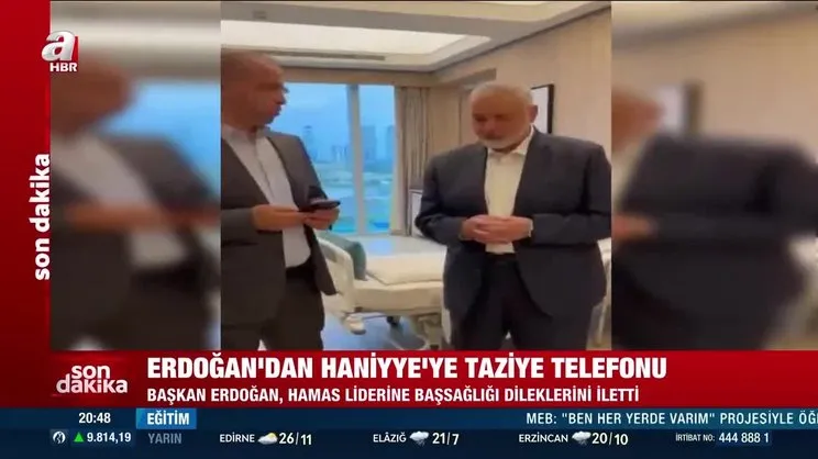 SON DAKİKA | Başkan Erdoğan'dan İsmail Heniyye'ye başsağlığı!