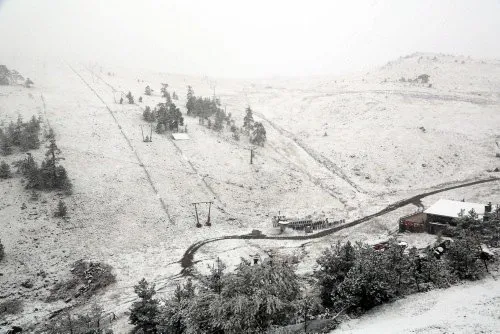 Bolu Dağı’nda kar
