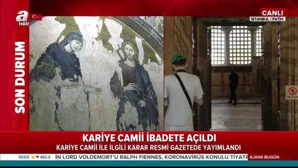 Son Dakika | İstanbul Kariye Camii de ibadet açılıyor | Video