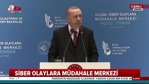 Son dakika! Cumhurbaşkanı Erdoğan, 'Siber Kale' olarak adlandırılan Siber Olaylara Müdahale Merkezi'ni açtı | Video