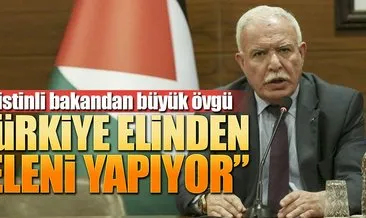 Filistinli bakandan Türkiye’ye büyük övgü