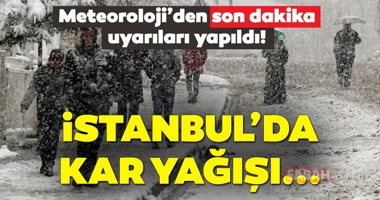 Meteoroloji’den son dakika hava durumu ile sağanak ve kar yağışı uyarıları art arda geldi! İstanbul’a ne zaman kar yağacak?