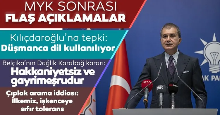 Son dakika: AK Parti MYK sona erdi! AK Parti sözcüsü Ömer Çelik'ten önemli açıklamalar