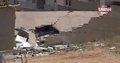 Gaziantep’te iki katlı binanın yan duvarı yıkıldı: 5 yaralı | Video