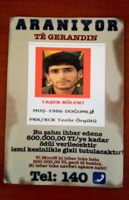 Bitlis’te aranan PKK’lıların afişleri asıldı!
